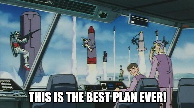 Wait a second in the last episode of g gundam what is the f91 doing ...