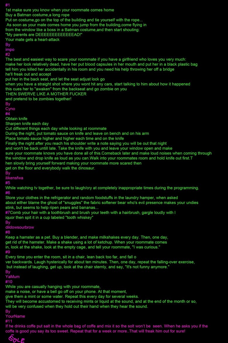 11 ways to scare your roommate 3