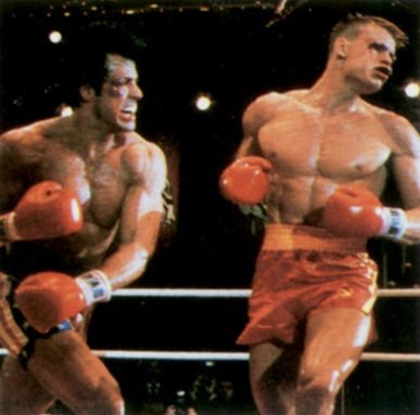 After win when team wanted to surrender. .. I don't play lol, but Rocky IV is best Rocky