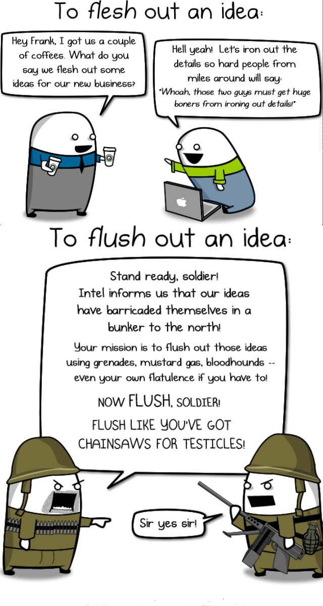 flesh-our-vs-flush-out