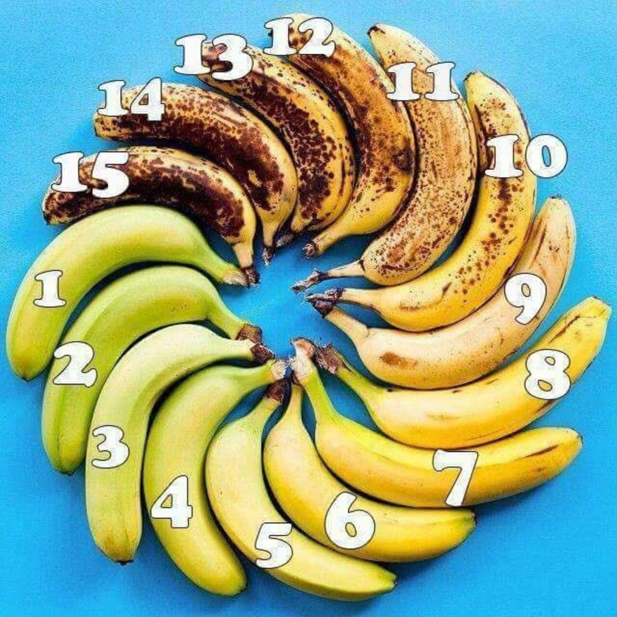 how ripe is your banana (͡° ͜ʖ ͡°). .. 4-6 are the best time to eat the banana.