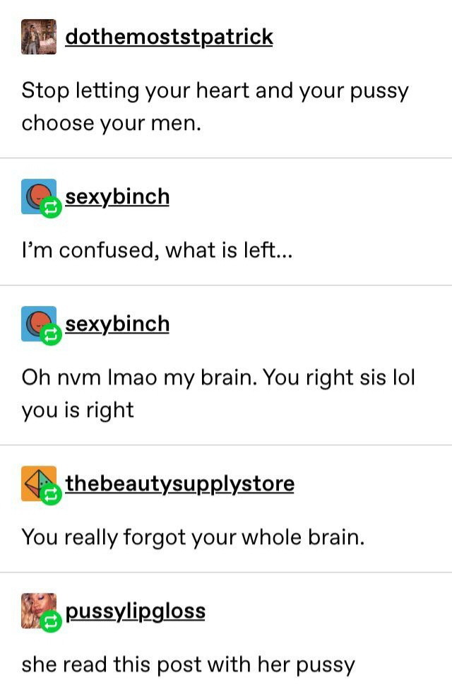 married glaring partial. .. Women using a brain..kek