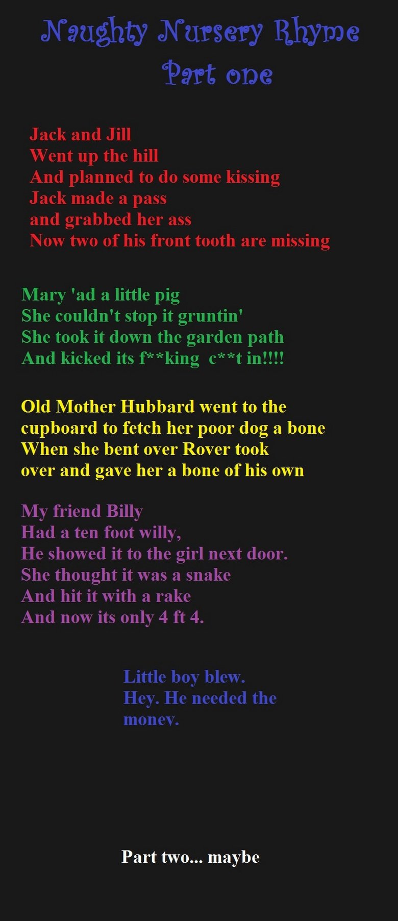 naughty nursery rhyme