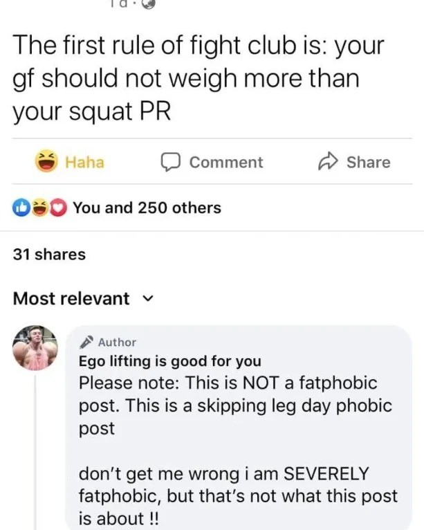phobic imperfect decimal. .. What is annoying about people like this, to me, is that they obsess over their bodies and never shut up about it.