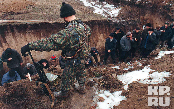 War Crimes: Chechen War. Because Vladi couldn't keep his mouth shut, instead of Soviet War Crimes of WWII, more specifically the murder, rape and kidnap of Germ