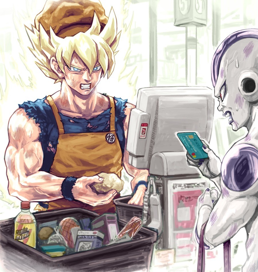 Your Card Has Been Declined. .. Goku: &quot;SIR THAT WAS NOT FIVE MINUTES&quot;Comment edited at .